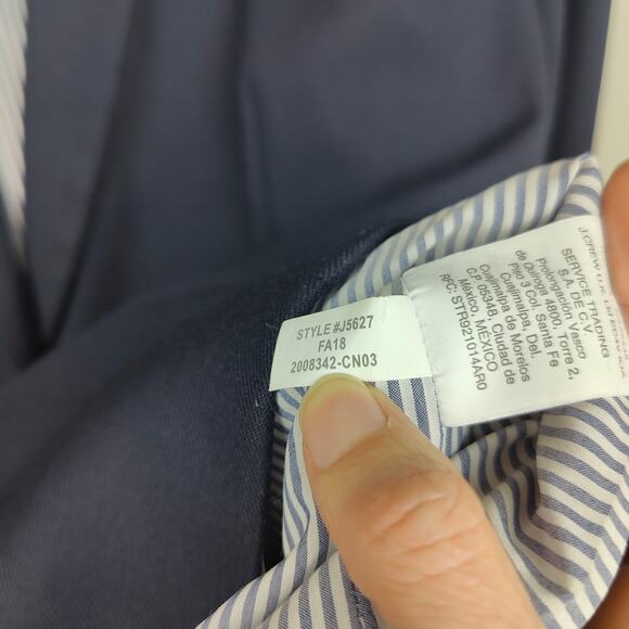 J Crew Parke Wool Flannel Blazer Womens 16 Navy Blue Preppy Dark Academia - Picture 8 of 11